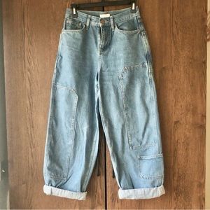 Topshop Relaxed Baggy Cropped Jeans